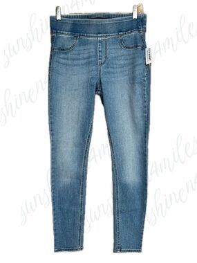 Old Navy Mid-Rise ROCKSTAR Super Skinny Pull-On Denim Jean Jeggings ~ 4 Short